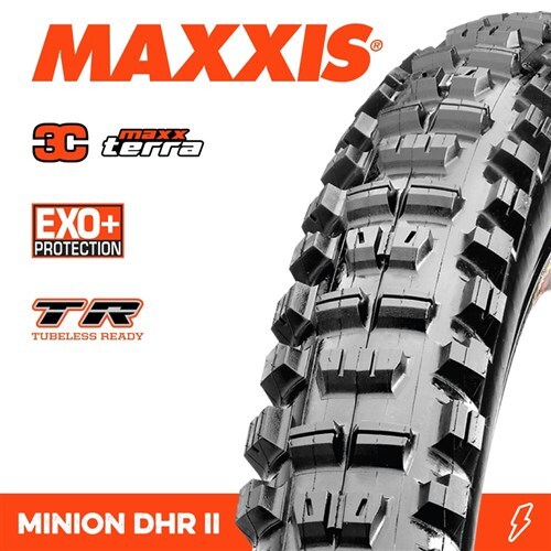 Maxxis Minion DHR II 29 x 2.60 3C MaxxTerra EXO+ TR 120TPI Fold Tyre