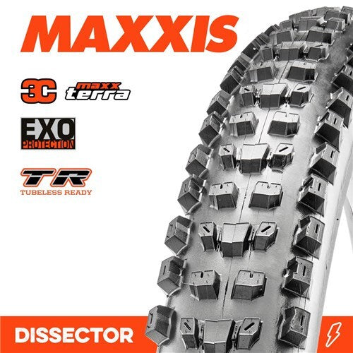 Maxxis Dissector 3C MaxxTerra EXO TR Folding Black Tyre [Size: 27.5 x 2.40]