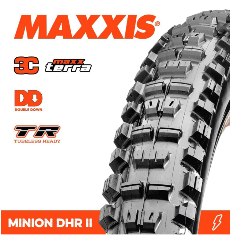 Maxxis Minion DHR II WT 3C MaxxTerra Double Down TR Fold Tyre [Size: 29 x 2.50]