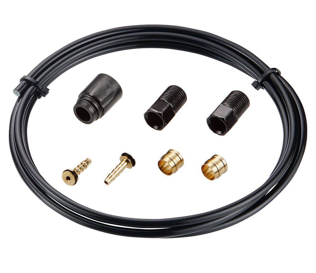 Tektro Disc Brake Hydraulic Hose + Banjo ø5.0mm x 2000mm, Black