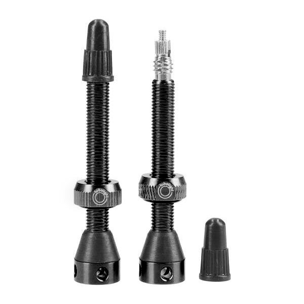Tubolight Tubeless Valve Pair [Colour: Black] [Size: 50mm]