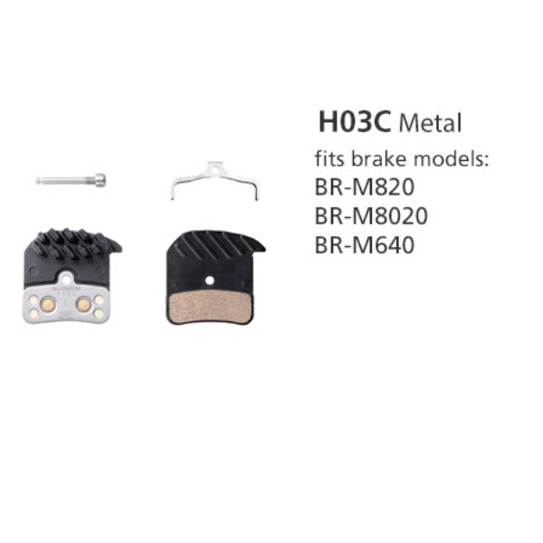 Shimano BR-M820 Metal Pad & Spring H03C w/ Fin also BR-M8020 / BR-M640